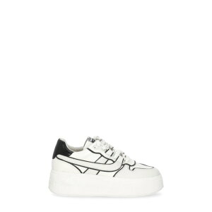 ASH �A�b�V�� ���f�B�[�X �X�j�[�J�[ MATCHBISTUMBLELEATHERWHTBLK ASH Sneakers White Light and natural 36 37 38 39 40 �y���������E�֐ō��z