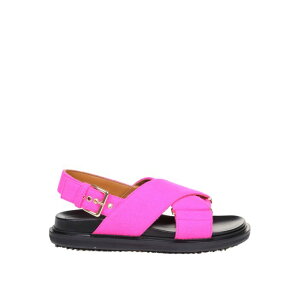 Marni �}���j ���f�B�[�X �T���_�� FBMS003801P136300C53 Fussbett sandal in lipstick-colored leather Fuchsia 36 �y���������E�֐ō��z