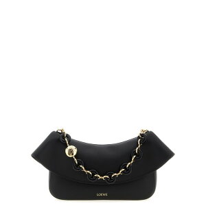 LOEWE ���G�x ���f�B�[�X �n���h�o�b�O�E�V�����_�[�o�b�O AP22P22X071100 'Ola' medium shoulder bag Black onesize �y���������E�֐ō��z