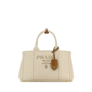 Prada �v���_ ���f�B�[�X �n���h�o�b�O�E�V�����_�[�o�b�O 1BG554V8OK2CX9F0018 Sand canvas shopping bag Beige o Tan onesize �y���������E�֐ō��z