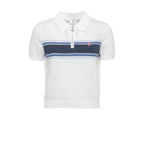 Casablanca �J�T�u�����J ���f�B�[�X �|���V���c WSS26KW126201BLENDWHITEBLUE Casablanca T-shirts and Polos L M S �y���������E�֐ō��z