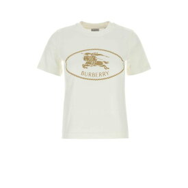 【楽天スーパーセール 最大80%OFF+P2倍~】Burberry バーバリー レディース Tシャツ・カットソー 8109817B7078 White cotton t-shirt White 2XS XS S M L XL 【送料無料・関税込】