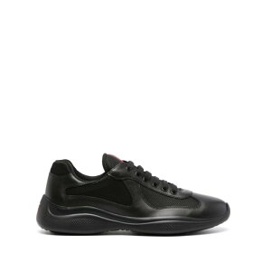 Prada �v���_ �����Y �X�j�[�J�[ 4E34006GWF0002 Prada Sneakers Black Blacks and greys 71/2 81/2 10 11 6 7 8 9 �y���������E�֐ō��z