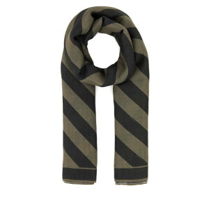 FENDI �t�F���f�B �����Y �X�J�[�t�E�}�t���[ FXS323AUUCF0VAT Embroidered wool and linen scarf Stripped onesize �y���������E�֐ō��z
