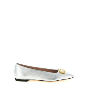 Valentino Garavani ���@�����e�B�m ���f�B�[�X �t���b�g�V���[�Y W0S0PI8YFLS13 Valenitno Garavani 'VLogo Signature' ballet flats Silver 36 36.5 37 37.5 38 38.5 40 41 39 �y���������E�֐ō��z