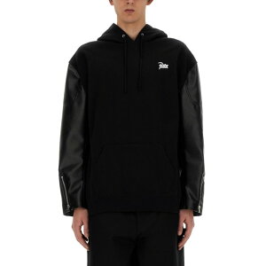 JUNYA WATANABE �W������ ���^�i�x �����Y �X�E�F�b�g�E�t�[�f�B�[ WMT9041001 JUNYA WATANABE MAN X FLAP SWEATSHIRT BLACK M S �y���������E�֐ō��z