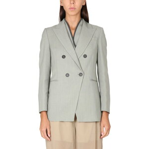 Brunello Cucinelli �u���l���E�N�`�l�� ���f�B�[�X �u���U�[�E�W���P�b�g MH1262311C8707 FLUID TWILL JACKET GREEN 40 44 42 �y���������E�֐ō��z