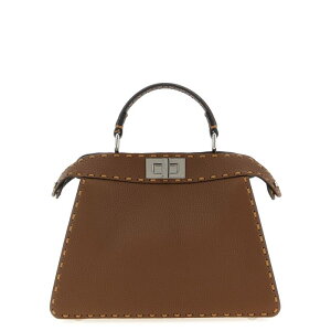 FENDI �t�F���f�B ���f�B�[�X �n���h�o�b�O�E�V�����_�[�o�b�O 8BN327AYDIF1TVA 'Peekaboo ISeeU Small' handbag Brown onesize �y���������E�֐ō��z