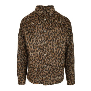 Palm Angels �p�[���G���W�F���X �����Y �V���c�E�u���E�X PMES002F25FAB0016003 CLASSIC LOGO ANIMALIER OSHIRT BROWN - OF Brown IT34 IT36 IT38 IT40 IT42 IT44 IT46 IT48 IT50 IT52 IT54 46 50 48 42 44 �y���������E�֐ō��z