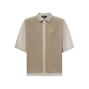 Dsquared2 �f�B�[�X�N�G�A�[�h �����Y �V���c�E�u���E�X S74DM0971S35175801 Cotton Shirt Beige 52 50 �y���������E�֐ō��z