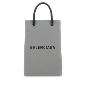 Balenciaga oVAK fB[X ebNACe 7577730AI2N1160 Grey leather phone case Grey onesize yE֐ōz