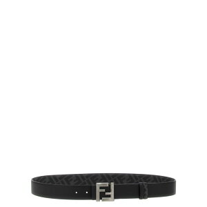 FENDI �t�F���f�B �����Y �x���g�E�T�X�y���_�[ 7C0541ASIWF1DYM 'Squared FF' reversible belt Black 100 85 95 90 105 110 115 120 125 55 60 65 70 75 80 100cm 105cm 110cm 115cm 120cm 85cm 90cm 95cm �y���������E�֐ō��z