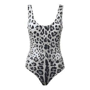 Dolce & Gabbana h`FKbo[i fB[X XCEFA O9A46JONO11HI13N Leopard Print Olympic One-Piece Swimsuit Brown 2 4 yE֐ōz