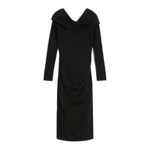 Max Mara Studio �}�b�N�X�}�[�� �X�e���f�B�I ���f�B�[�X �����s�[�X�E�h���X�E�I�[���C������ 252662605165E15 Maremar Black M S XS �y���������E�֐ō��z