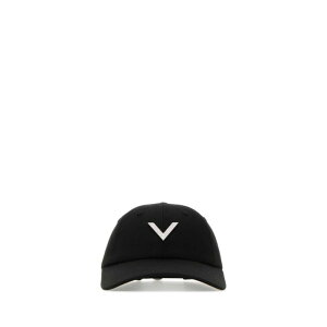 Valentino Garavani ���@�����e�B�m ���f�B�[�X �X�q 4W2HDA25ZDHYGM Black stretch cotton baseball cap Black 55 56 57 58 �y���������E�֐ō��z