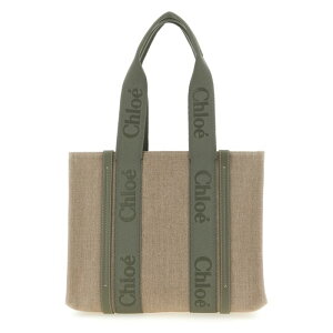 Chloe �N���G ���f�B�[�X �g�[�g�o�b�O CHC23AS383L173D6 Medium 'Woody' shopping bag Green onesize �y���������E�֐ō��z