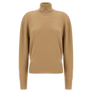 Burberry バーバリー レディース ニット・セーター・カーディガン 8095115FLAX Turtle-neck sweater Beige L M S 【送料無料・関税込】