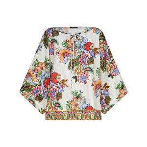 ETRO �G�g�� ���f�B�[�X �V���c�E�u���E�X WRJA001899SAE93X0800 Etro Top White Light and natural 40 38 42 �y���������E�֐ō��z