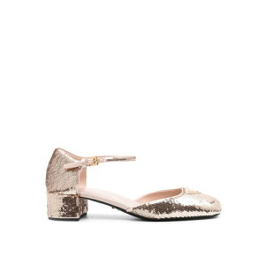 Prada �v���_ ���f�B�[�X �p���v�X�E�n�C�q�[�� 1I357NFD035959F0770 Sequined pumps Silver 36 37 �y���������E�֐ō��z