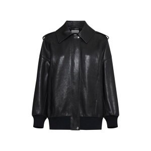 Alexander McQUEEN �A���L�T���_�[�E�}�b�N�C�[�� ���f�B�[�X ���U�[&�t�@�[�W���P�b�g�E�R�[�g 799506Q5AIZ1000 Alexander McQueen Coats Black Blacks and greys IT40 40 38 �y���������E�֐ō��z