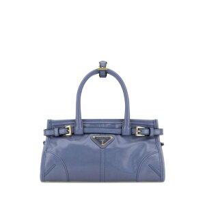Prada �v���_ ���f�B�[�X �n���h�o�b�O�E�V�����_�[�o�b�O 1BA4862CYRF05GU Powder blue leather mini Prada Bonnie handbag Light Blue onesize �y���������E�֐ō��z