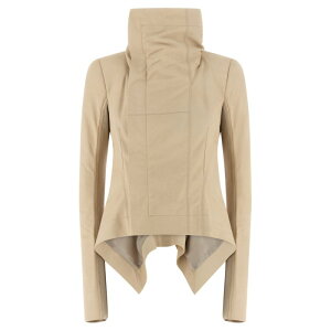 Rick Owens ���b�N �I�E�G���X ���f�B�[�X ���U�[&�t�@�[�W���P�b�g�E�R�[�g RP01F6743LBF138 'Naska Biker' jacket Beige IT42 IT44 40 42 44 �y���������E�֐ō��z