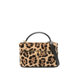 Saint Laurent �T�����[���� ���f�B�[�X �n���h�o�b�O�E�V�����_�[�o�b�O 798098AAE6T2490 GABY VANITY BAG IN PONYSKIN LEATHER 2490 MANTO NATURALE/NERO onesize �y���������E�֐ō��z