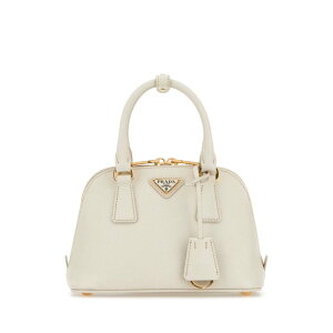 Prada �v���_ ���f�B�[�X �n���h�o�b�O�E�V�����_�[�o�b�O 1BA851VEOONZVF0K74 White leather handbag White onesize �y���������E�֐ō��z