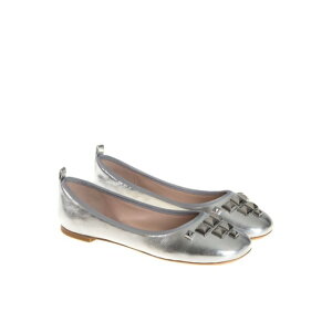 Marc Jacobs �}�[�N �W�F�C�R�u�X ���f�B�[�X �t���b�g�V���[�Y M9001935040 Leather ballerinas Silver 41 �y���������E�֐ō��z