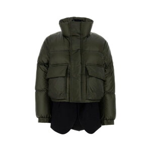 sacai �T�J�C ���f�B�[�X �_�E���W���P�b�g�E�R�[�g 2508242505 Olive green nylon down jacket Green 1 2 �y���������E�֐ō��z