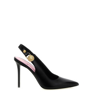 Balmain �o���}�� ���f�B�[�X �p���v�X�E�n�C�q�[�� DN1UK047LVIT0PA 'Eva' slingback Black IT36 IT37 IT371/2 IT38 IT39 IT391/2 IT40 IT41 37.5 37 41 40 39.5 36 38 39 �y���������E�֐ō��z