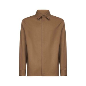 FENDI �t�F���f�B �����Y �V���c�E�u���E�X FS1329AU60F0QE1 Fendi Shirts Brown Brown L M S XL �y���������E�֐ō��z