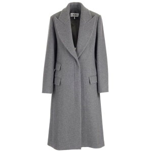 LOEWE ���G�x ���f�B�[�X �R�[�g S540Y01X381120 wool and cashmere long coat Grey FR36 FR30 FR32 FR34 FR38 FR40 FR42 FR44 FR46 FR48 FR50 FR52 FR54 36 �y���������E�֐ō��z