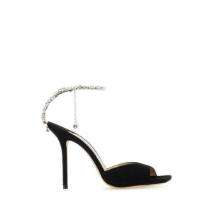JIMMY CHOO W~[ `E fB[X T_ SAEDASANDALBH85EWABLACRY Black suede Saeda 100 sandals Black 35.5 36 36.5 37 37.5 38 38.5 yE֐ōz