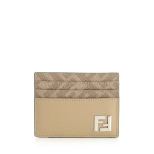 FENDI �t�F���f�B �����Y ���z�E�J�[�h�P�[�X 7M0164AV86F19VE Squared FF card holder Beige onesize IT0 �y���������E�֐ō��z