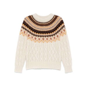 Moncler N[ fB[X jbgEZ[^[EJ[fBK J20989C00001M4504F02 Grenoble Cable-Knit Sweater Light Beige M S yE֐ōz