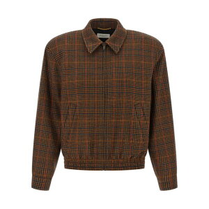 Saint Laurent T[ fB[X JWAWPbg 842873Y3J592034 Wool bomber jacket Brown FR34 FR36 yE֐ōz