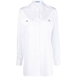 Prada �v���_ ���f�B�[�X �V���c�E�u���E�X P478GX126LF0009 Prada Shirts White Light and natural 40 42 44 �y���������E�֐ō��z