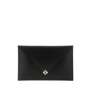 FENDI �t�F���f�B �����Y ���z�E�J�[�h�P�[�X 7N0161AAIWF0GXN Black leather large clutch Black onesize �y���������E�֐ō��z