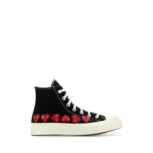 PLAY Comme Des Garcons �v���C �R���f�M�����\�� �����Y �X�j�[�J�[ AZK127001BLACK Black canvas Comme Des Gar?§ons X Converse sneakers Black UK12 10 11 5 5.5 6 7 8 8.5 9 3 4 �y���������E�֐ō��z