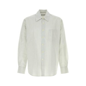 OUR LEGACY �A���[���K�V�[ �����Y �V���c�E�u���E�X M2262AIINDSTRCOOCLO Embroidered cotton blend oversize shirt Stripped 48 50 52 �y���������E�֐ō��z
