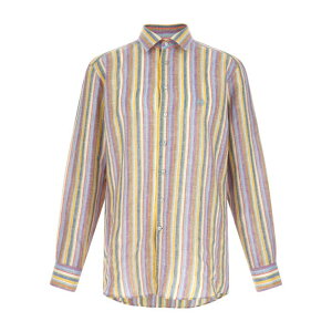 ETRO �G�g�� �����Y �V���c�E�u���E�X MRIB000299TB513S9800 Striped linen shirt Multicolor 39cm 40cm 41cm 42cm 43cm 43 41 42 39 40 �y���������E�֐ō��z