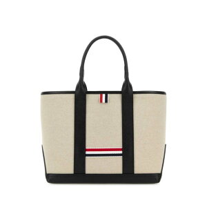 Thom Browne �g���E�u���E�� �����Y �g�[�g�o�b�O MAG390AF0492001 Sand canvas Rwb-Stripe shopping bag Beige o Tan onesize �y���������E�֐ō��z