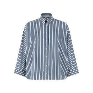Brunello Cucinelli �u���l���E�N�`�l�� ���f�B�[�X �V���c�E�u���E�X MH749MX716C001 Monile striped shirt Light Blue M S XS L XL 2XL �y���������E�֐ō��z