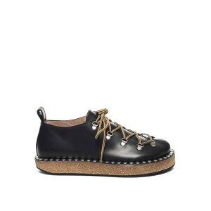 LOEWE Gx Y [XAbv M816284X661100 Calfskin Rivet Lace-Ups Black 42 yE֐ōz