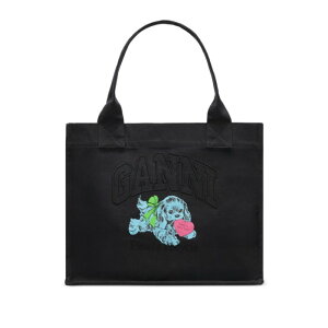 GANNI �K�j�[ ���f�B�[�X �g�[�g�o�b�O A7158252 GANNI Bags.. Grey Blacks and greys onesize �y���������E�֐ō��z