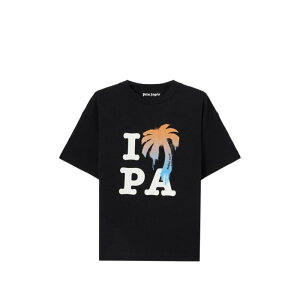Palm Angels �p�[���G���W�F���X �����Y T�V���c�E�J�b�g�\�[ PMAA109S26JER0071001 T-shirt Palm Angels BLACK S M L XL 2XL 3XL �y���������E�֐ō��z