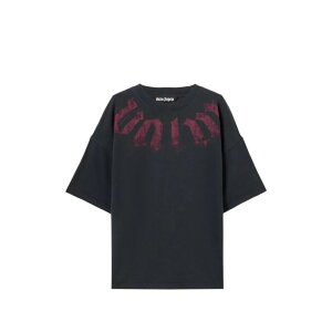 Palm Angels �p�[���G���W�F���X �����Y T�V���c�E�J�b�g�\�[ PMAA10DS26JER0021028 T-shirt Palm Angels BLACK S M L XL 2XL �y���������E�֐ō��z
