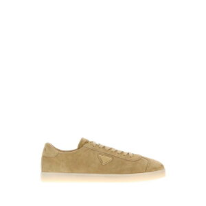 Prada �v���_ �����Y �X�j�[�J�[ 2EE394FG000E1DF0379 Beige suede sneakers Beige o Tan 6 7 7.5 8 8.5 9 9.5 10 11 �y���������E�֐ō��z