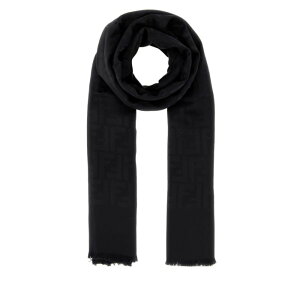 FENDI �t�F���f�B ���f�B�[�X �X�J�[�t�E�}�t���[ FXT185ANBEF0QA1 Black silk scarf Black onesize �y���������E�֐ō��z